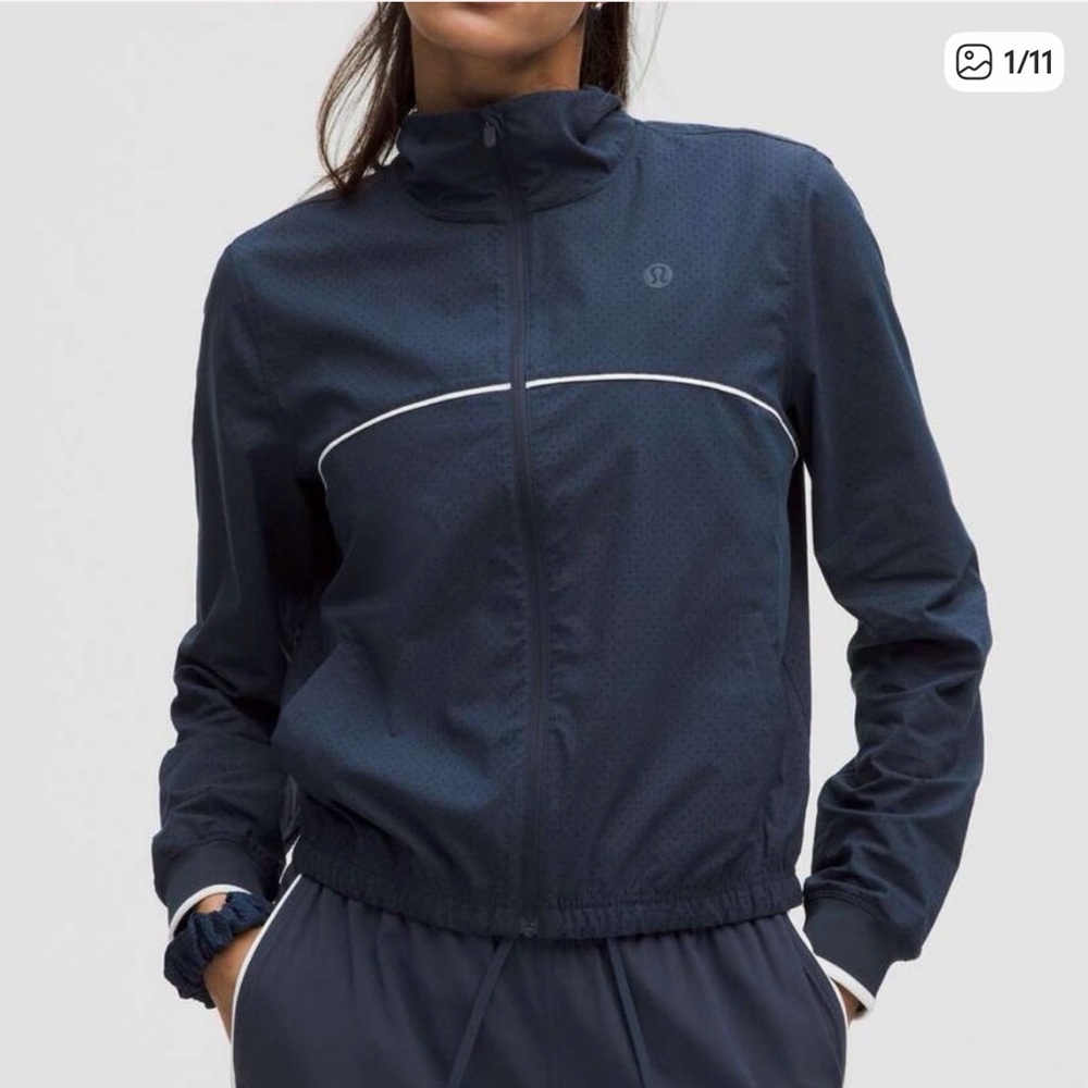 Lululemon Court Rival Tennis Track Jacket 6 Full Zip Perforated